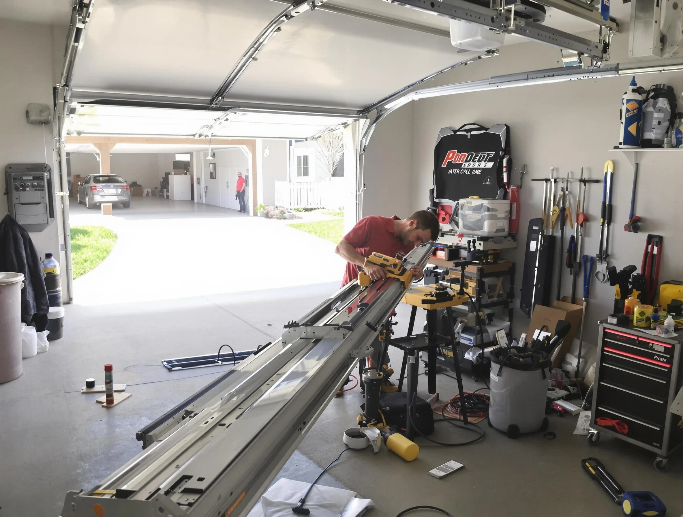 Bloomfield Garage Door Repair expert performing track repair in Bloomfield