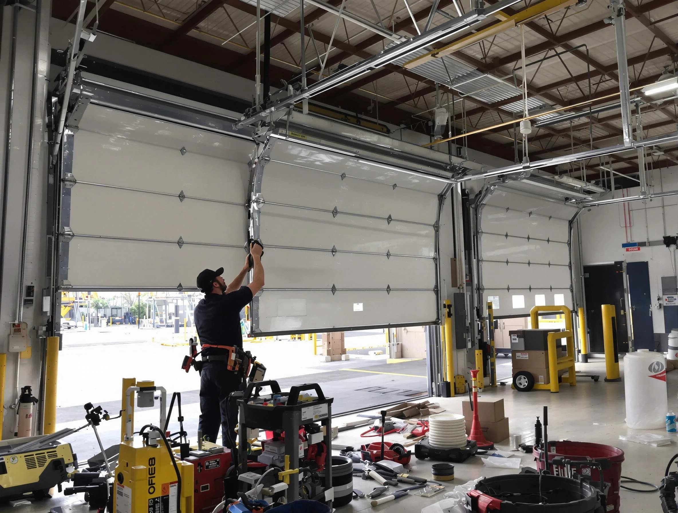 Bloomfield Garage Door Repair technician performing commercial garage door repair in Bloomfield