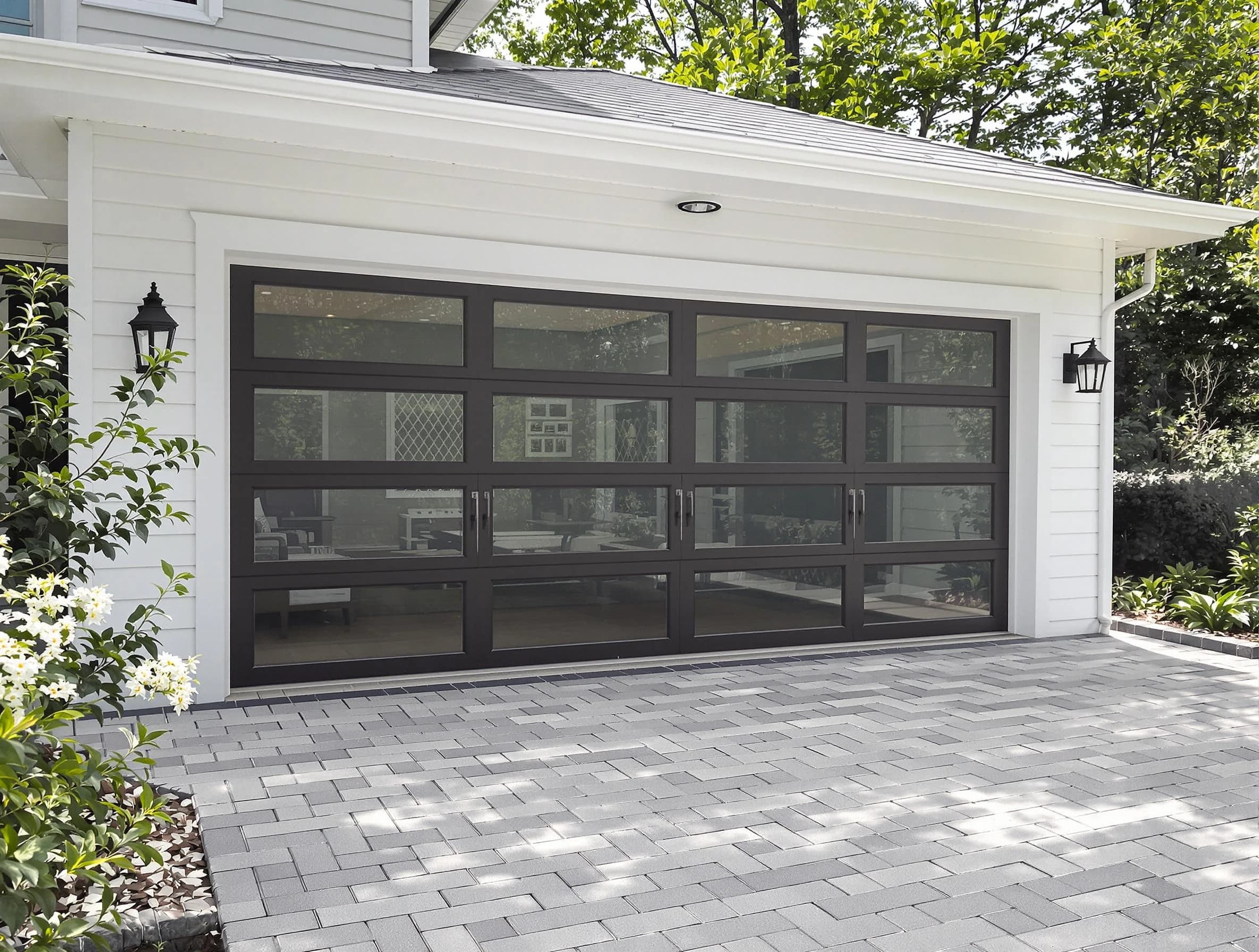Bloomfield Garage Door Repair design specialist presenting custom garage door options to Bloomfield homeowner