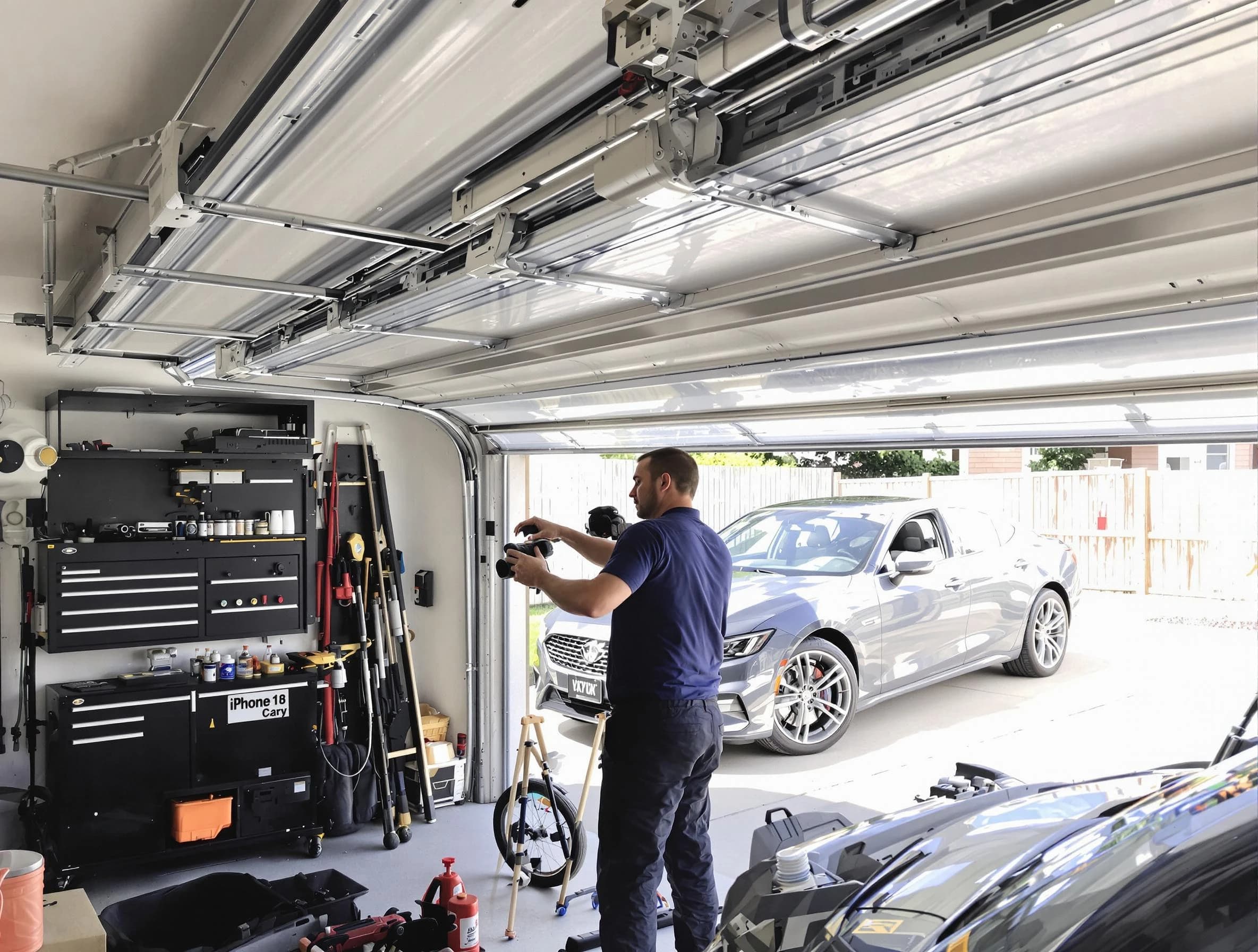 Bloomfield Garage Door Repair technician fixing noisy garage door in Bloomfield
