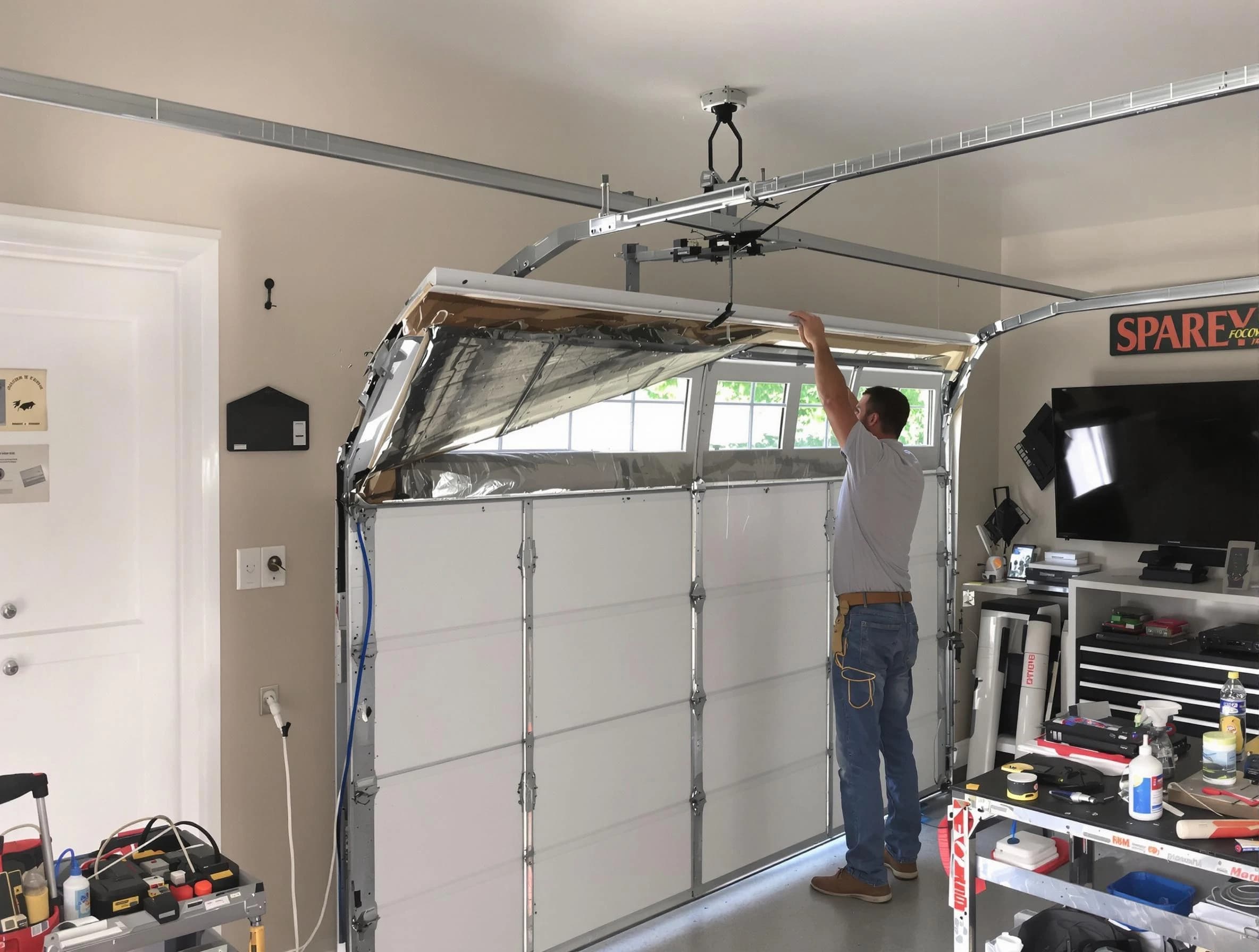 Garage door section replacement by Bloomfield Garage Door Repair in Bloomfield