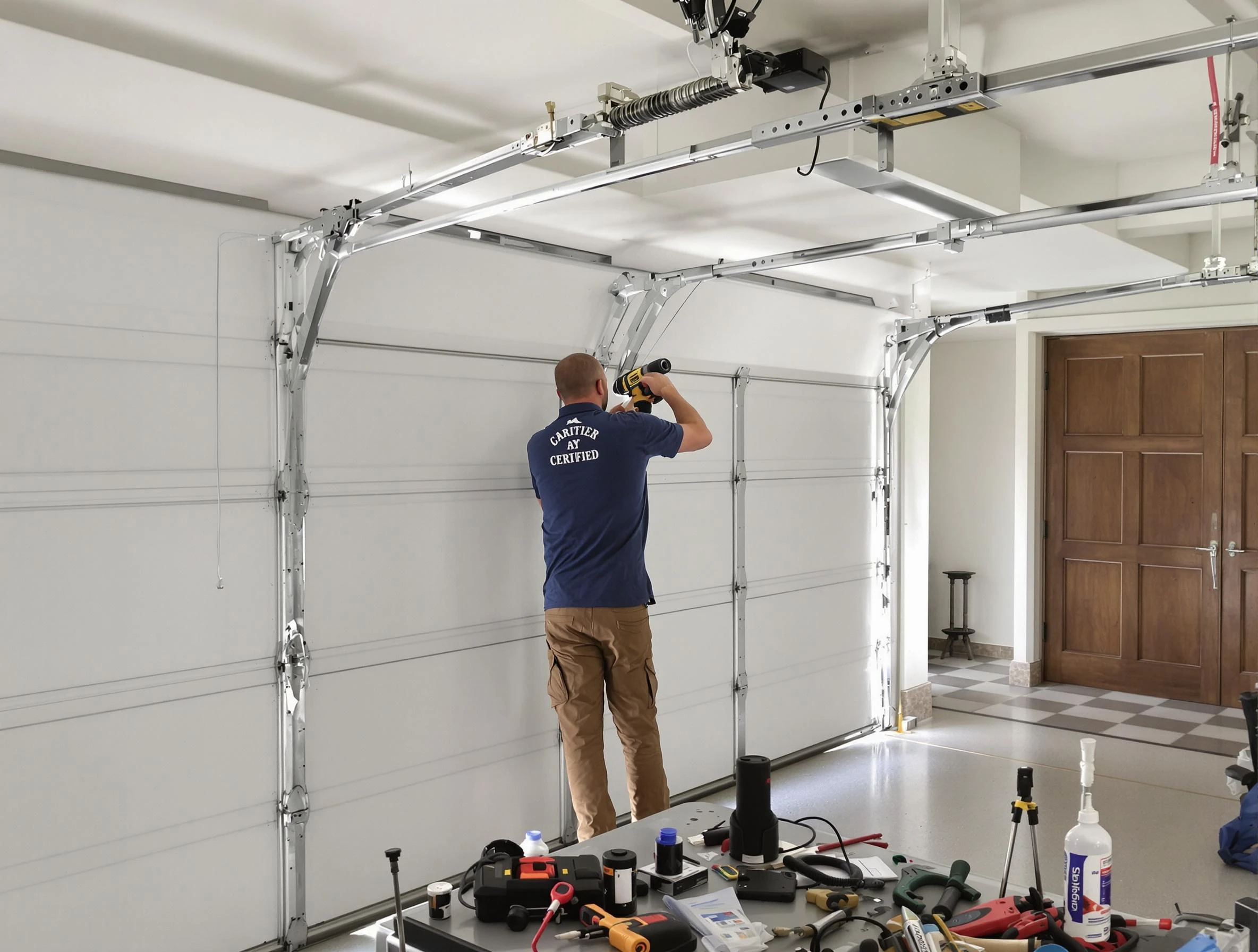 Bloomfield Garage Door Repair certified technician performing precision garage door repair in Bloomfield