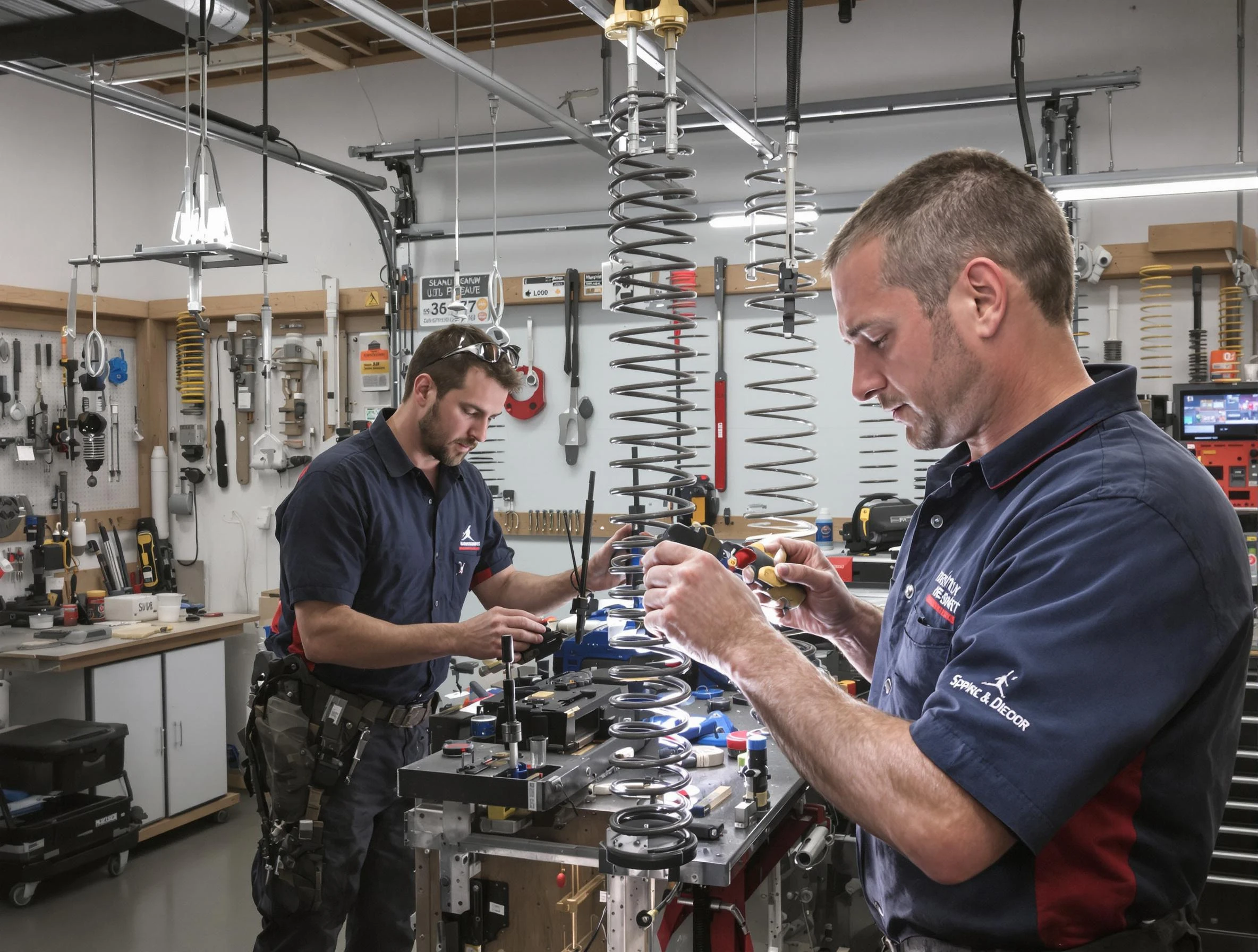 Garage door spring repair service by Bloomfield Garage Door Repair in Bloomfield